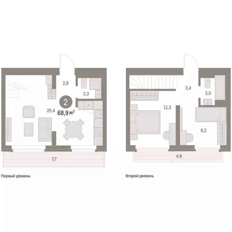 2-комнатная квартира: Екатеринбург, микрорайон Академический, 19-й ... - Фото 2