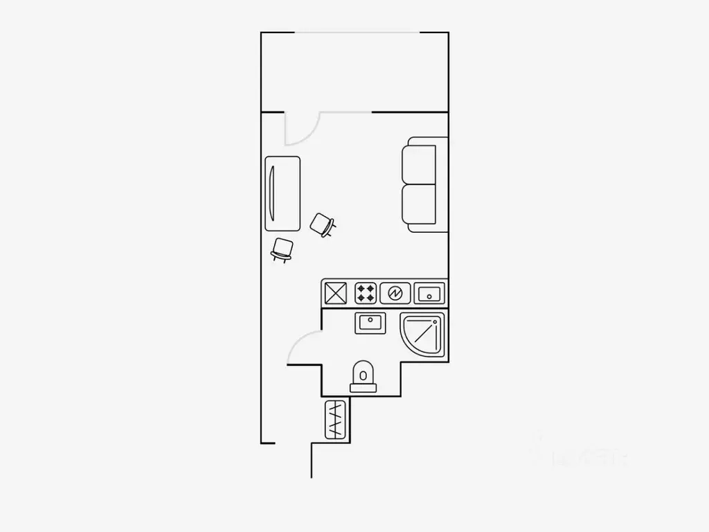 Студия Москва ул. Берзарина, 30 (21.0 м) - Фото 2