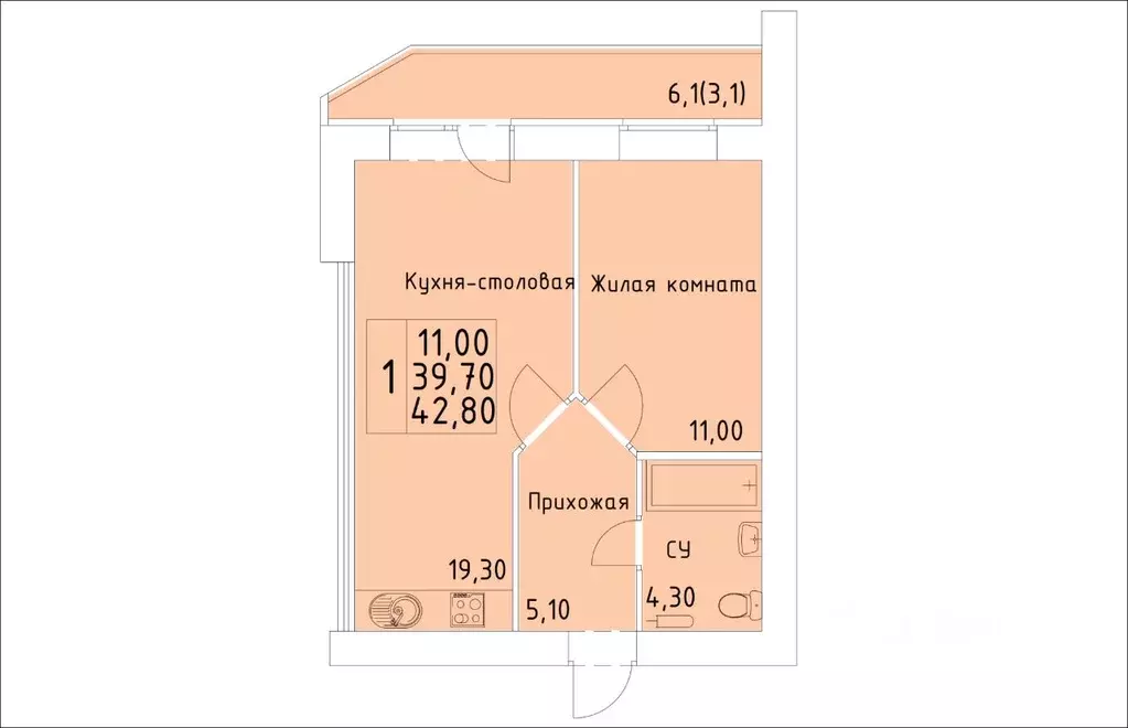 1-к кв. Кировская область, Киров ул. Красной Звезды (42.8 м) - Фото 1