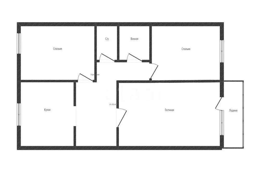 3-комнатная квартира: Курган, улица Герцена, 123 (59.8 м) - Фото 1