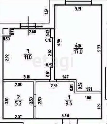 1-к кв. Калининградская область, Светлогорск Дачная ул., 6 (42.8 м) - Фото 1