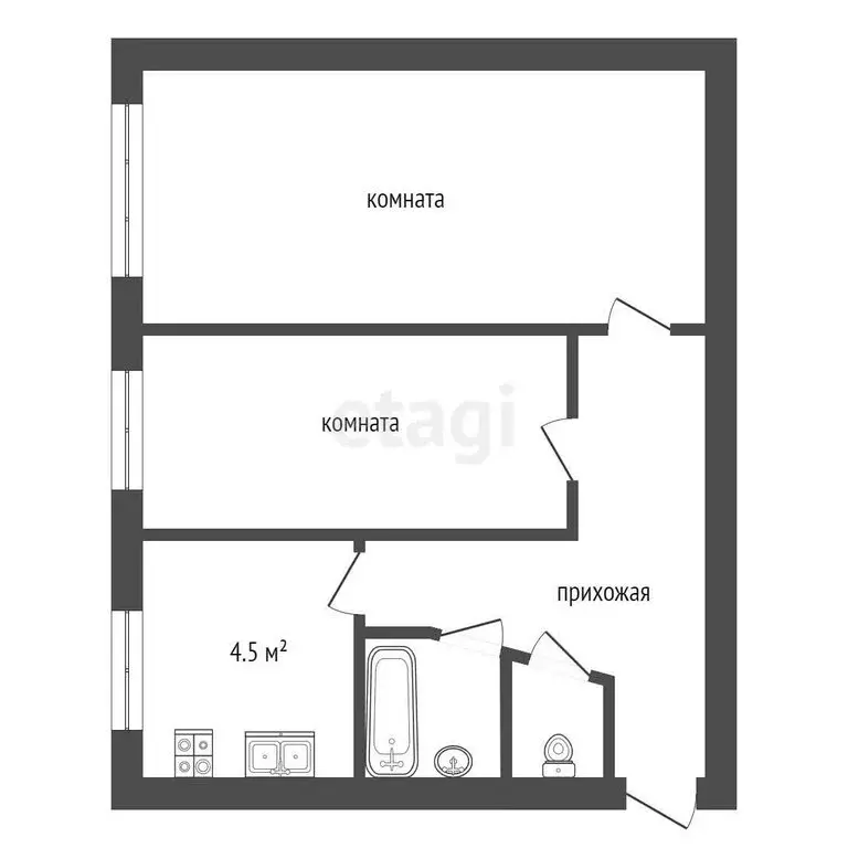 2-комнатная квартира: Оренбург, Ленинская улица, 12 (39.7 м) - Фото 0