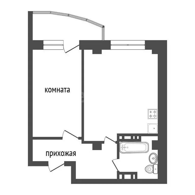 2-комнатная квартира: Красноярск, Ярыгинская набережная, 15 (46.8 м) - Фото 1