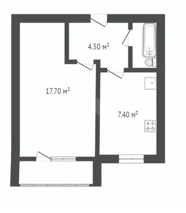 1-к кв. Воронежская область, Борисоглебск Северный мкр, 35А (35.0 м) - Фото 2