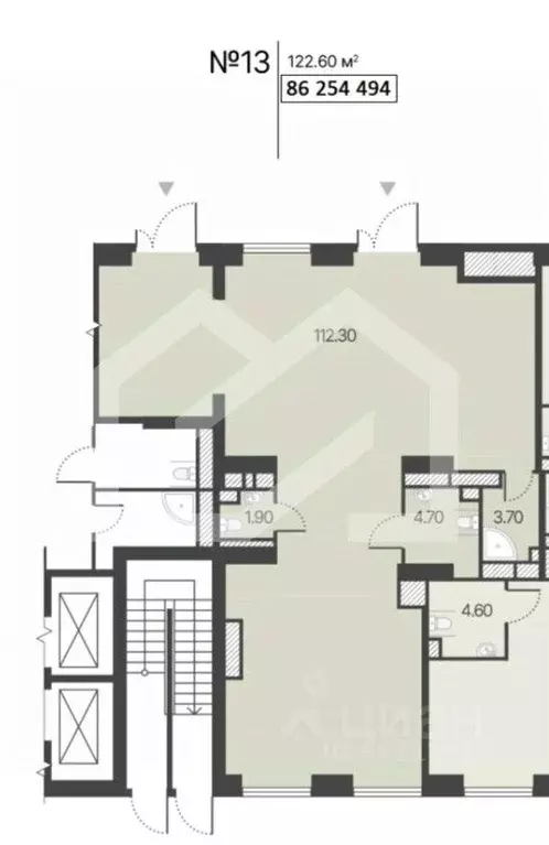 Торговая площадь в Москва дом Обручева 30 тер., к2 (123 м) - Фото 1