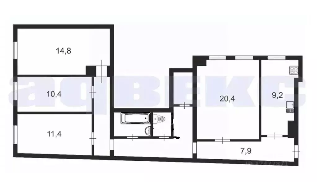 4-к кв. Санкт-Петербург Сенная пл., 7 (95.0 м) - Фото 2
