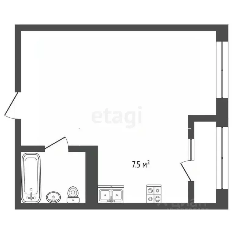 1-к кв. Московская область, Красногорск городской округ, Нахабино пгт ... - Фото 2