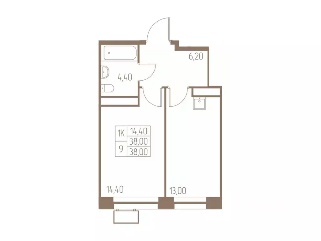 1-к кв. Московская область, Пушкино Фабрикант жилой комплекс, 1 (38.0 ... - Фото 0