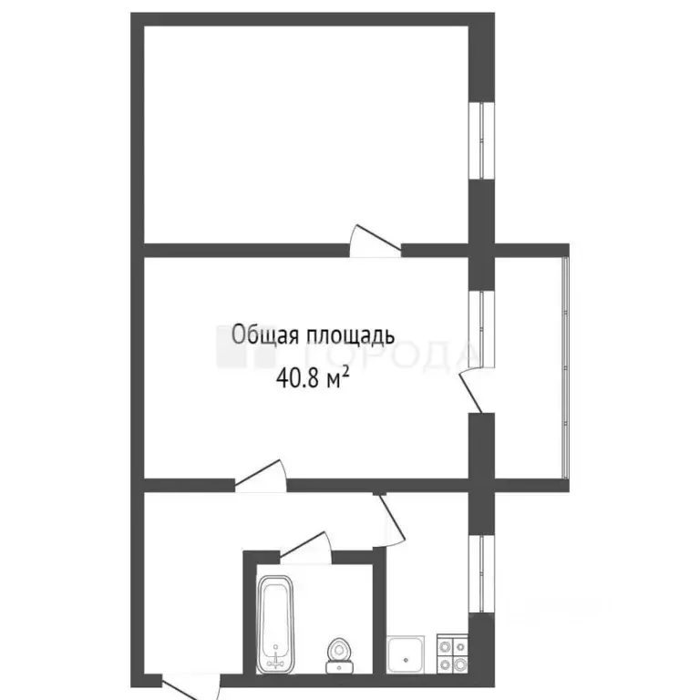 2-к кв. Алтайский край, Барнаул ул. Беляева, 26 (40.8 м) - Фото 2