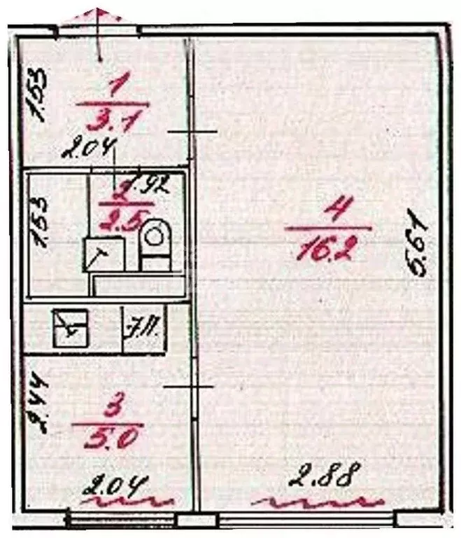 1-к кв. Карелия, Костомукша просп. Горняков, 3 (26.8 м) - Фото 2