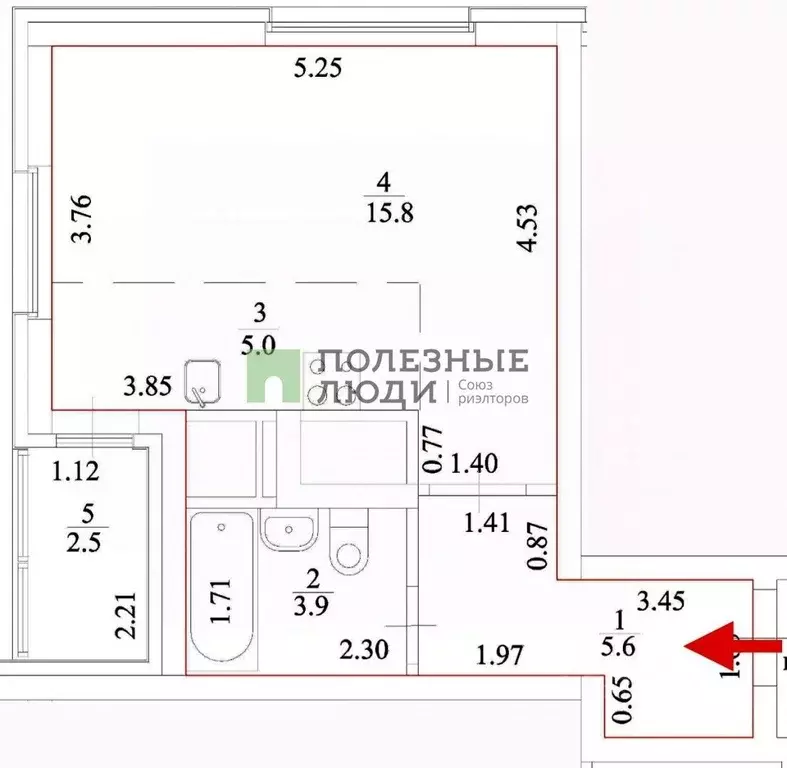 Студия Башкортостан, Уфа просп. Дружбы Народов, 59 (32.8 м) - Фото 1