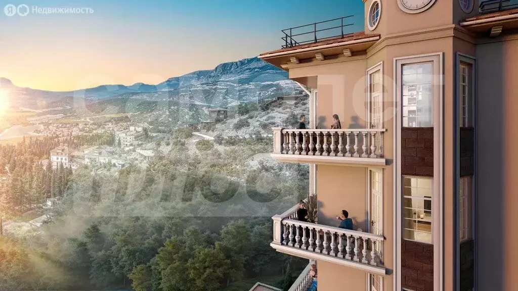 Квартира-студия: Алушта, Базарный переулок, 1А (40 м) - Фото 2