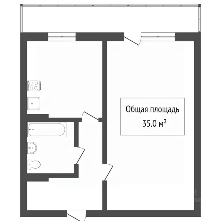 1-к кв. Новосибирская область, Новосибирск ул. Петухова, 160 (38.7 м) - Фото 1