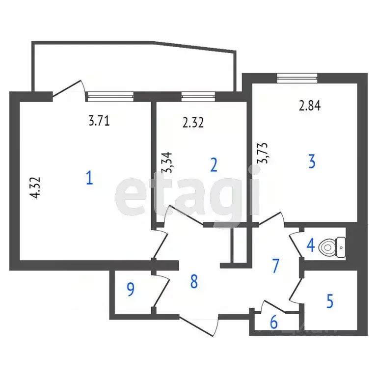 2-к кв. Бурятия, Улан-Удэ ул. Яковлева, 10 (49.9 м) - Фото 1