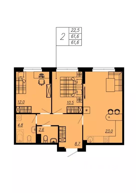2-к кв. Свердловская область, Екатеринбург ул. Старых Большевиков, 52А ... - Фото 1