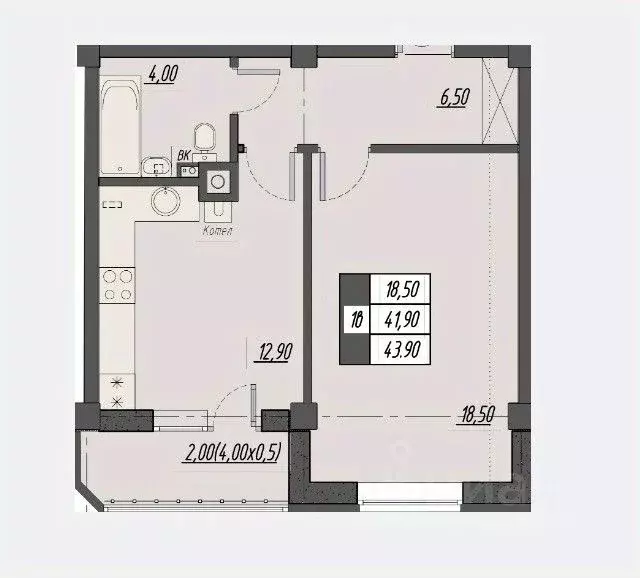 1-к кв. Ставропольский край, Пятигорск Новопятигорск мкр, Курортный ... - Фото 1