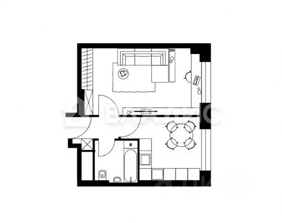 1-к кв. Москва Амурская ул., 1Ак4 (36.0 м) - Фото 2
