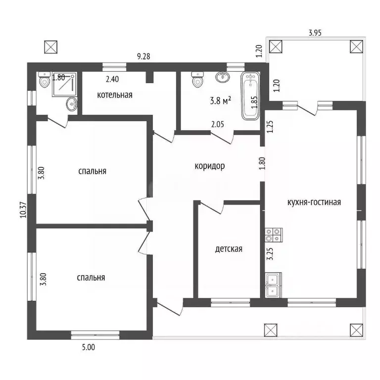 Дом в Тюменская область, Тюменский муниципальный округ, д. Паренкина, ... - Фото 1