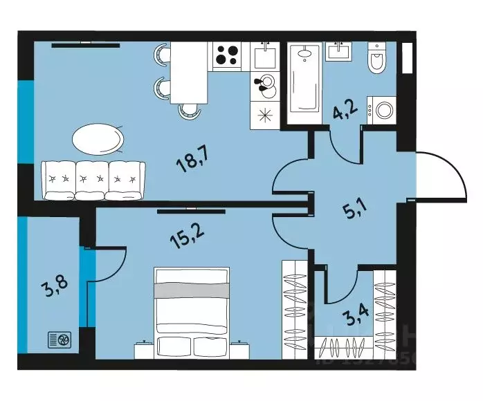 2-к кв. пермский край, пермь ул. пушкина, 91 (48.5 м) - Фото 0