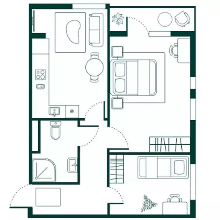 2-к кв. Дагестан, Дербент Новая История жилой комплекс (49.55 м) - Фото 1