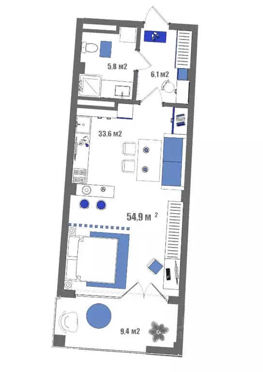 1-к кв. Крым, Судак ул. Набережная, 75 (54.9 м) - Фото 1