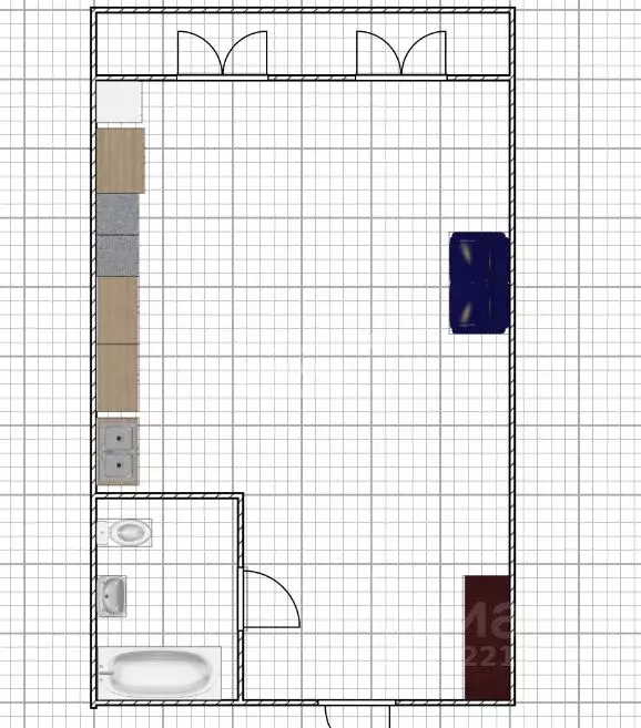 Студия Ульяновская область, Ульяновск ул. Аблукова, 14 (35.6 м) - Фото 2