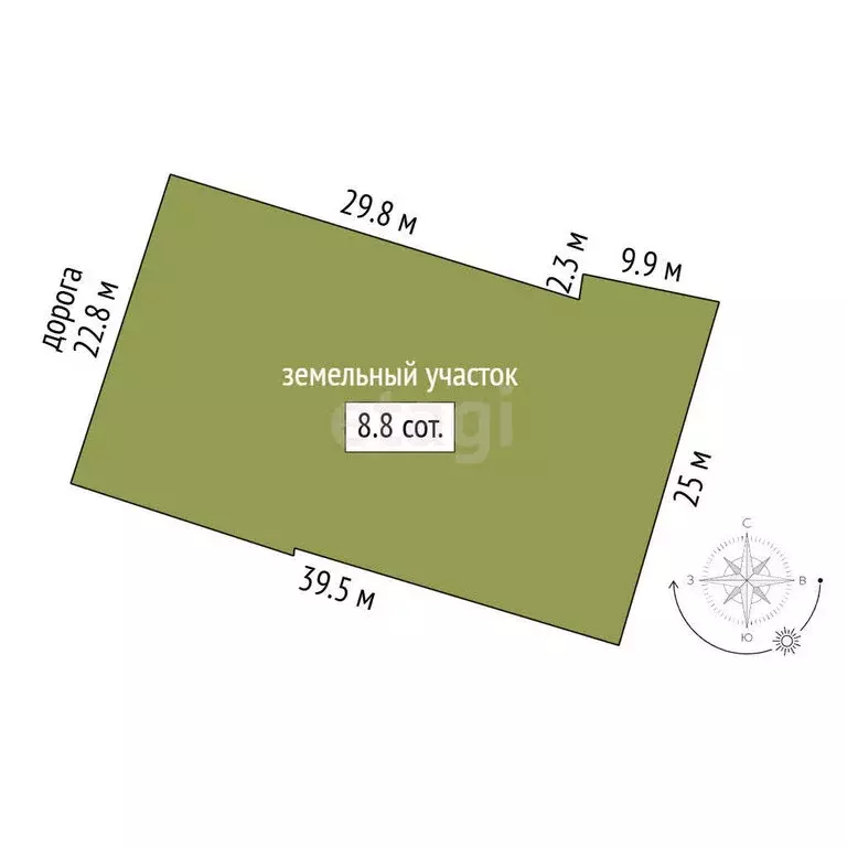 Дом в село Бородиновка, Октябрьский переулок (88.8 м) - Фото 1