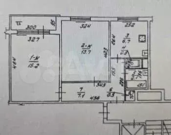 2-к. квартира, 46 м, 6/9 эт. - Фото 0