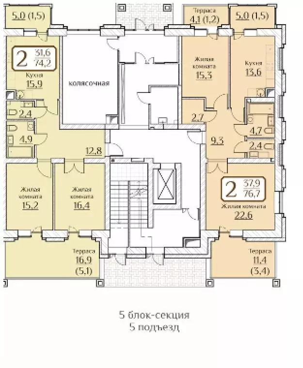 2-к кв. Чувашия, Чебоксары ул. Дегтярева, 15к2 (88.18 м) - Фото 1