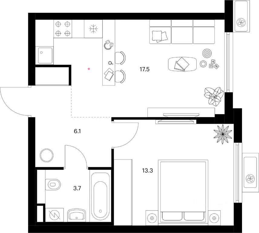 1-к кв. Московская область, Котельники Парковый мкр, Белая Дача Парк ... - Фото 1