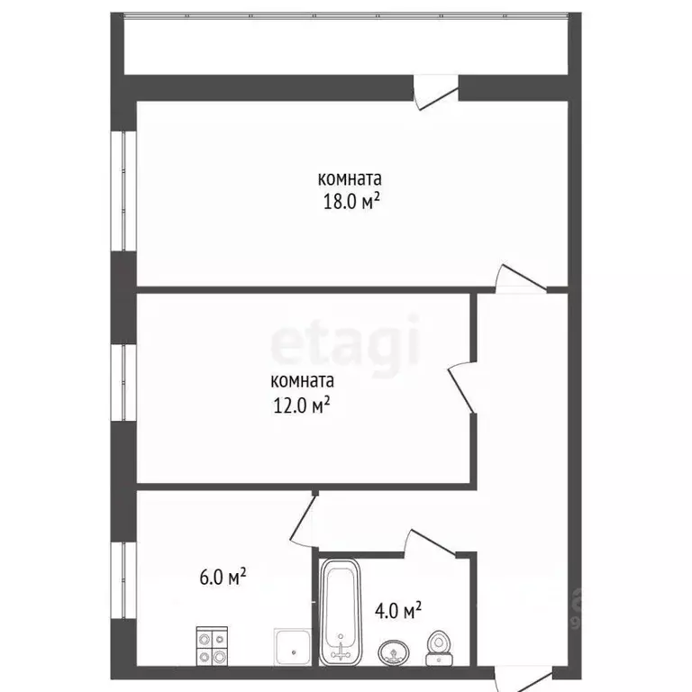 2-к кв. Москва Михалковская ул., 15 (46.1 м) - Фото 2