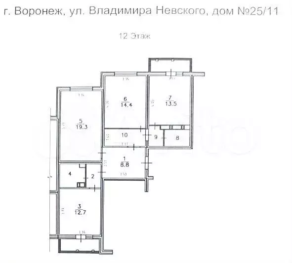 3-к. квартира, 84 м, 12/17 эт. - Фото 0