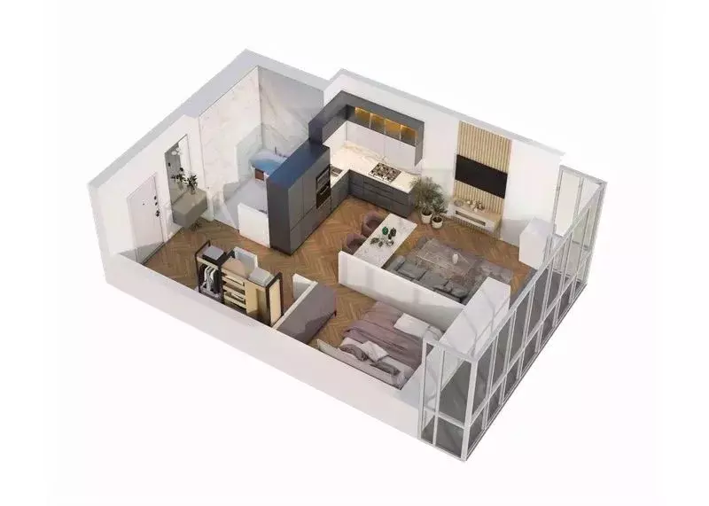 1-к кв. Хабаровский край, Хабаровск ул. Блюхера (40.67 м) - Фото 2