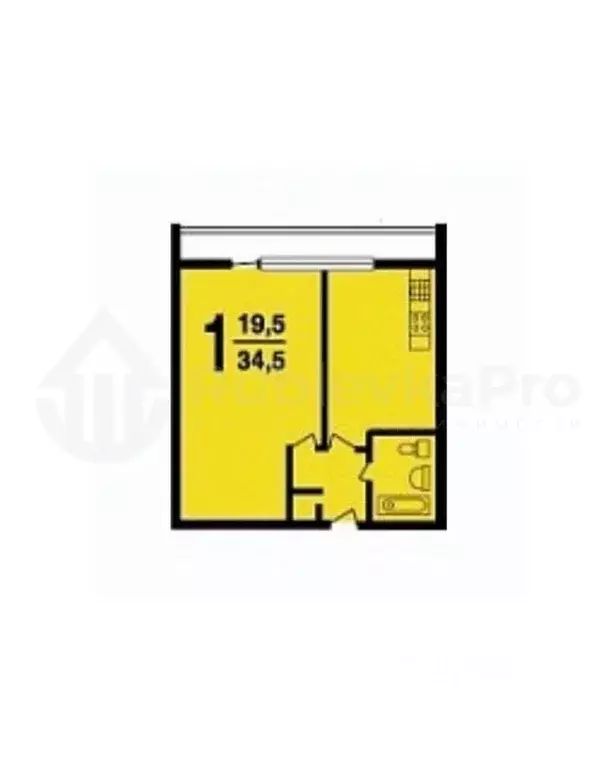 1-к кв. Московская область, Одинцово Комсомольская ул., 20 (34.5 м) - Фото 1