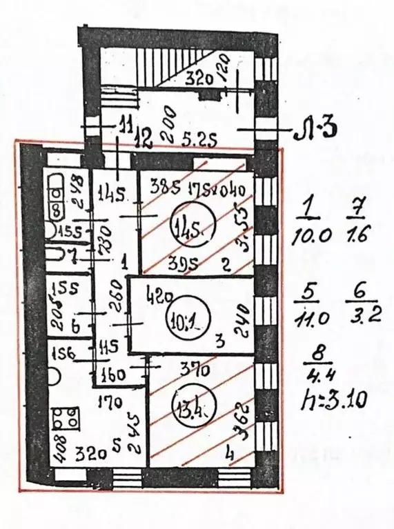3-к кв. Санкт-Петербург ул. Рубинштейна, 22 (68.2 м) - Фото 1