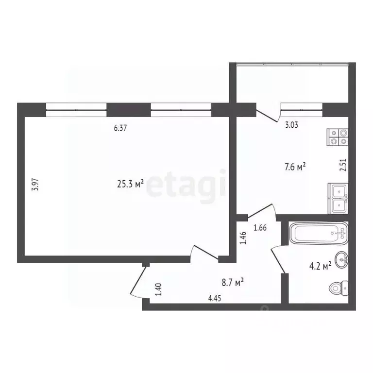 1-к кв. Владимирская область, Ковров Северный проезд, 12 (45.8 м) - Фото 0
