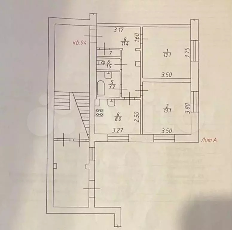 2-к. квартира, 43 м, 2/5 эт. - Фото 0