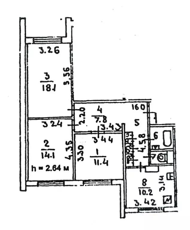 3-к кв. Москва Боровское ш., 46 (72.8 м) - Фото 2