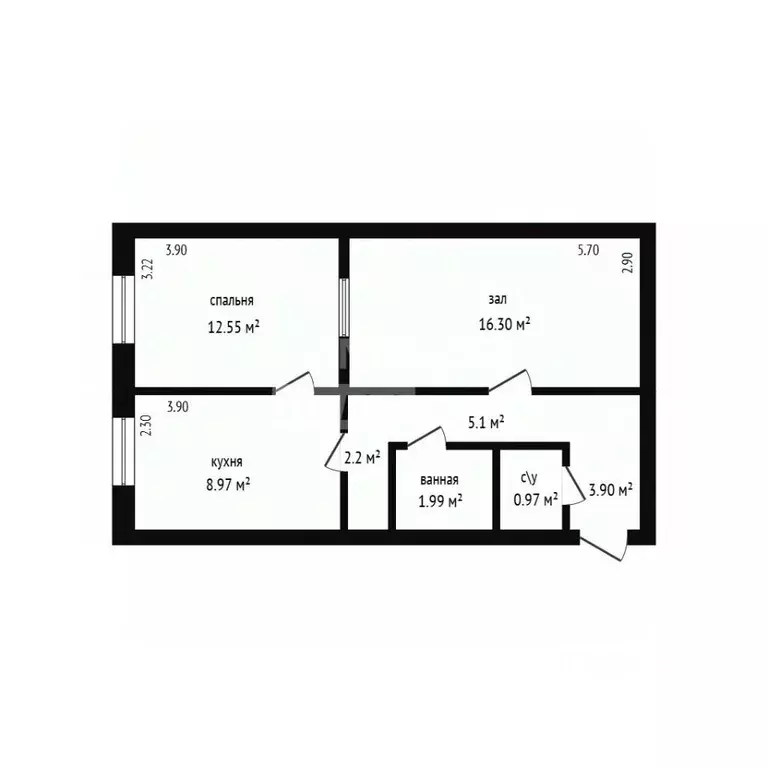 2-к кв. Дагестан, Дербент ул. Коркмасова, 1 (55.0 м) - Фото 2