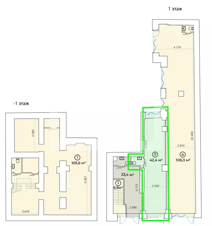 Помещение свободного назначения в Москва Большой Сухаревский пер., ... - Фото 2