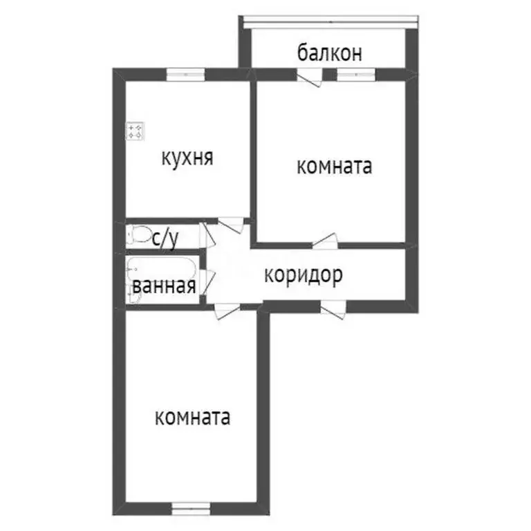 2-комнатная квартира: Курган, жилой район Заозёрный, 4-й микрорайон, ... - Фото 1