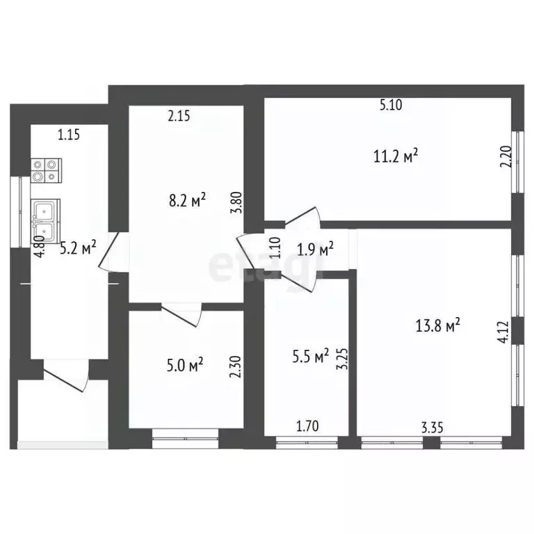 Дом в Мордовия, Саранск ул. Сычкова, 25 (58 м) - Фото 1