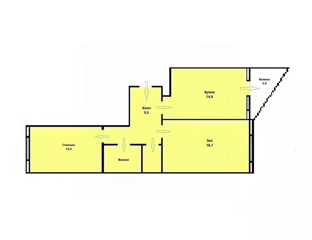 2-к кв. Московская область, Раменское ул. Крымская, 8 (63.5 м) - Фото 2