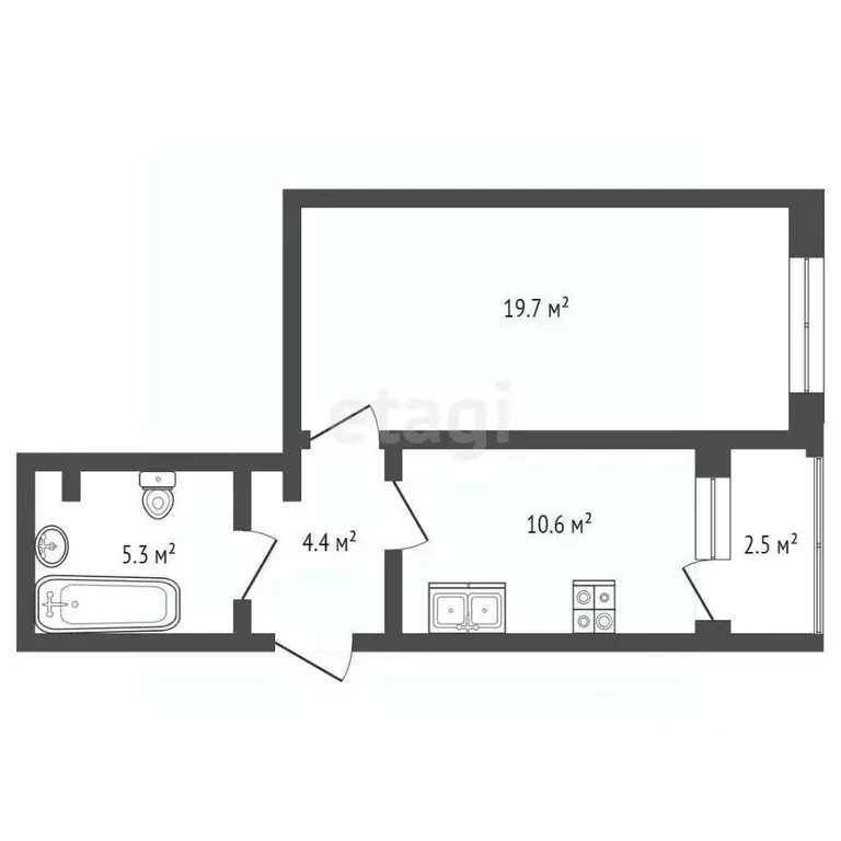 1-к кв. Краснодарский край, Геленджик ул. Дзержинского, 2 (42.5 м) - Фото 1