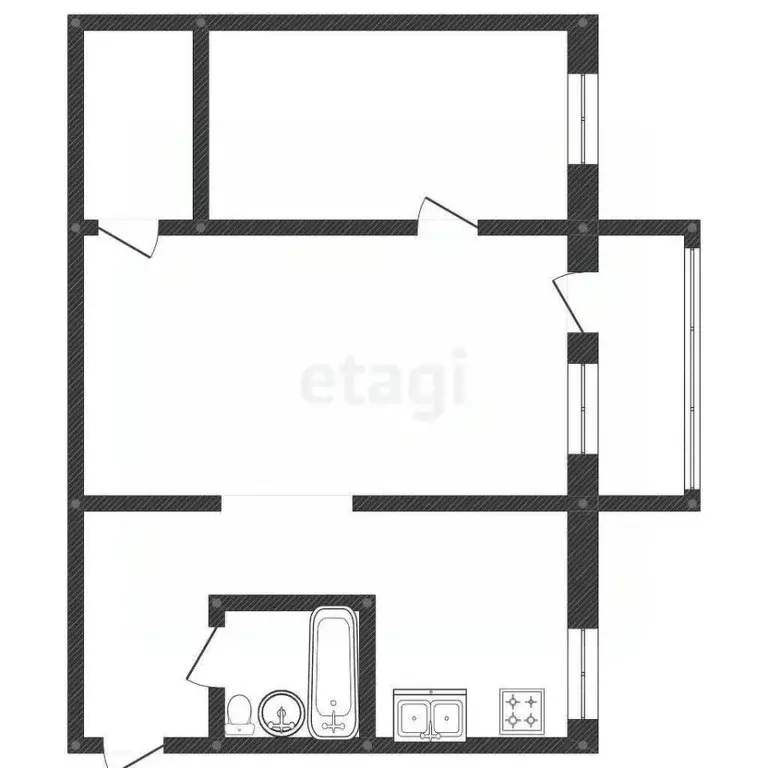 2-к кв. Костромская область, Кострома Кинешемское ш., 8 (42.6 м) - Фото 0
