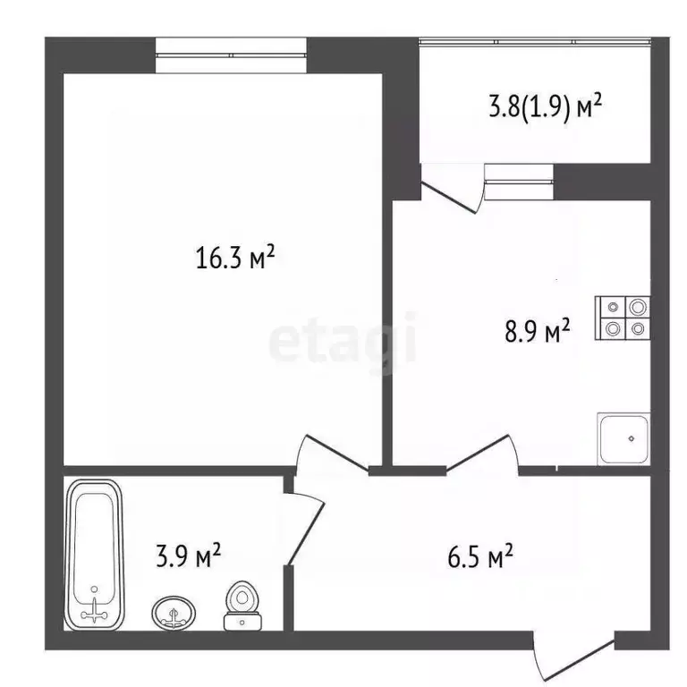 1-к кв. Владимирская область, Покров ул. 3-го Интернационала, 87к1 ... - Фото 2