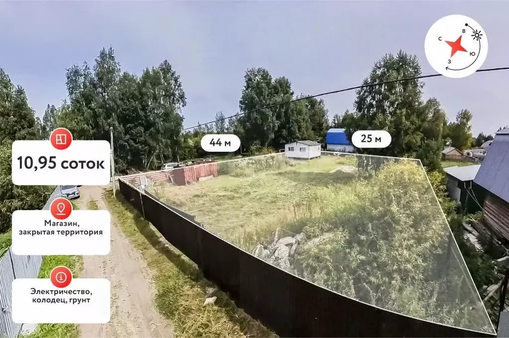 Участок в Тюменская область, Нижнетавдинский муниципальный округ, ... - Фото 0