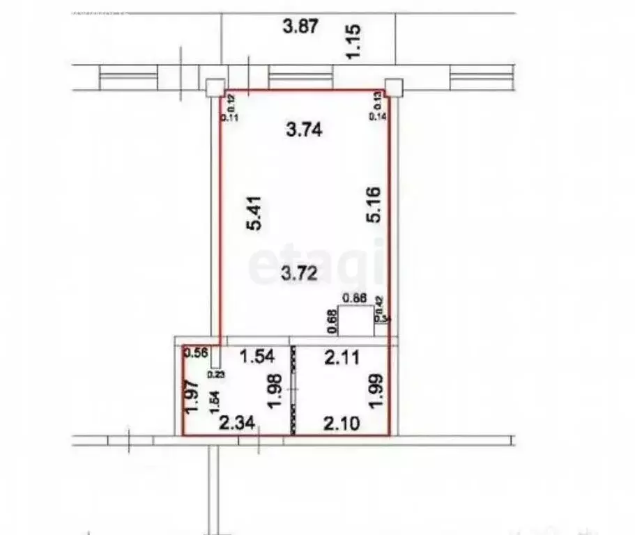 Квартира-студия: Абакан, улица Комарова, 9Б (32 м) - Фото 1