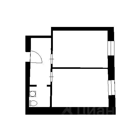 2-к кв. Татарстан, Казань ул. Рихарда Зорге, 24 (35.0 м) - Фото 1