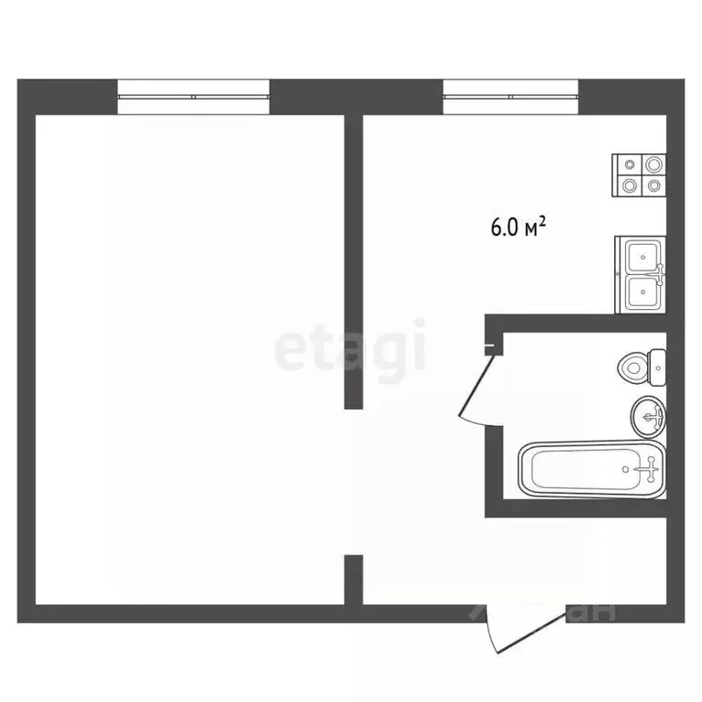 1-к кв. Татарстан, Набережные Челны 7-й комплекс, бул. 60-летия ... - Фото 2